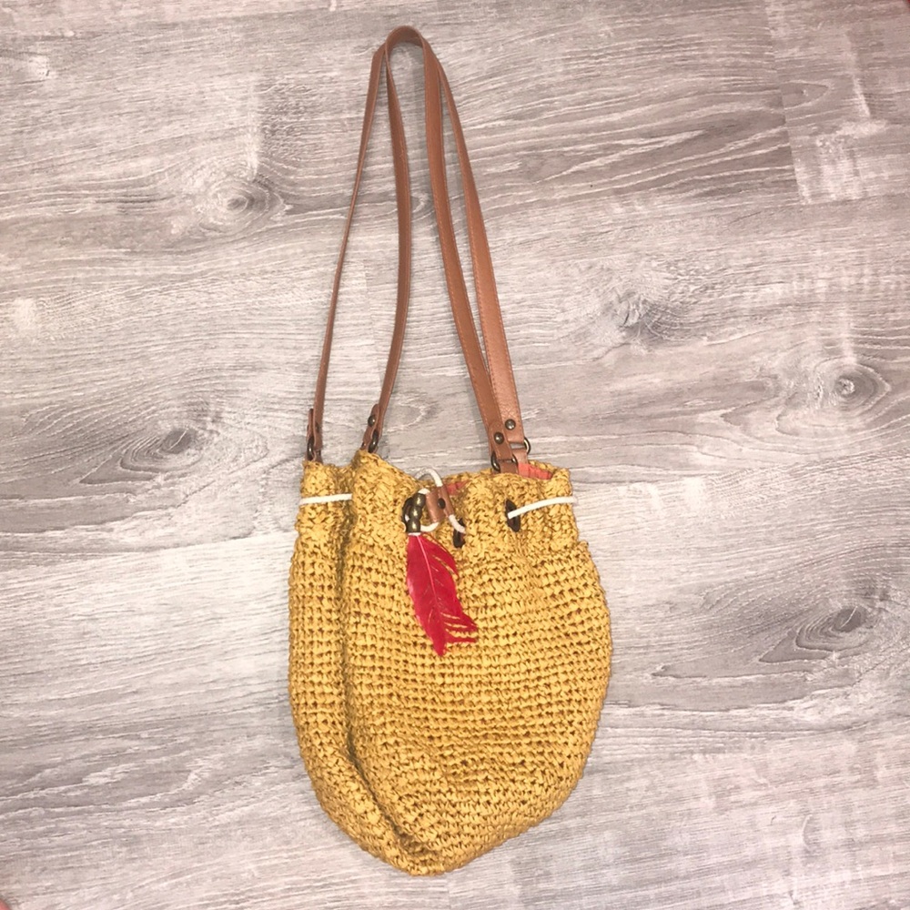 Mustard yellow boho bag.